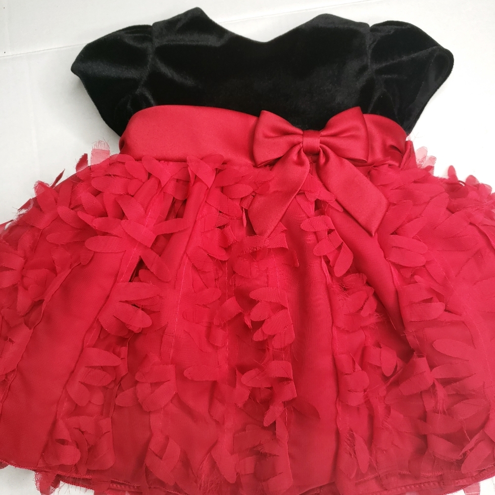 Couture Princess 2 Pc Red and Black Dress Size 12M - Picture 5 of 14